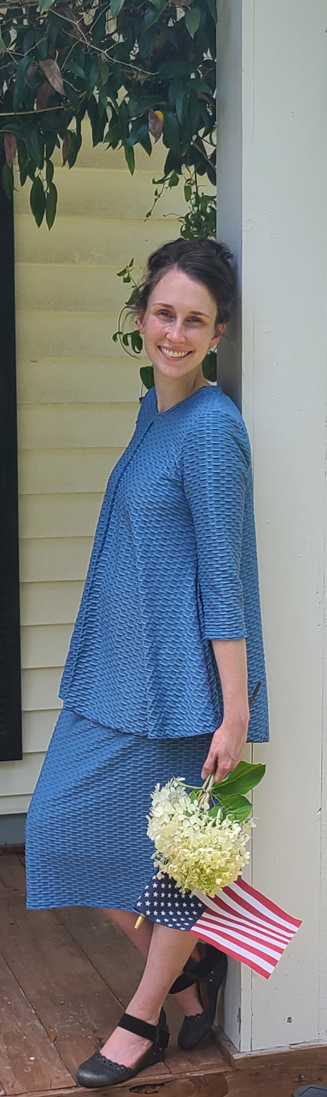 The Laurel Tunic- Blue  (Skirt sold separately)