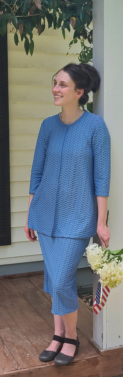 The Laurel Tunic- Blue  (Skirt sold separately)