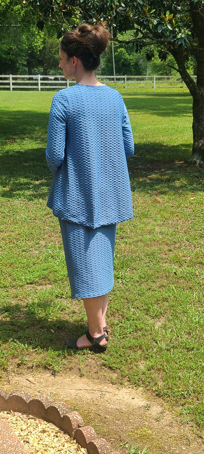 The Laurel Tunic- Blue  (Skirt sold separately)