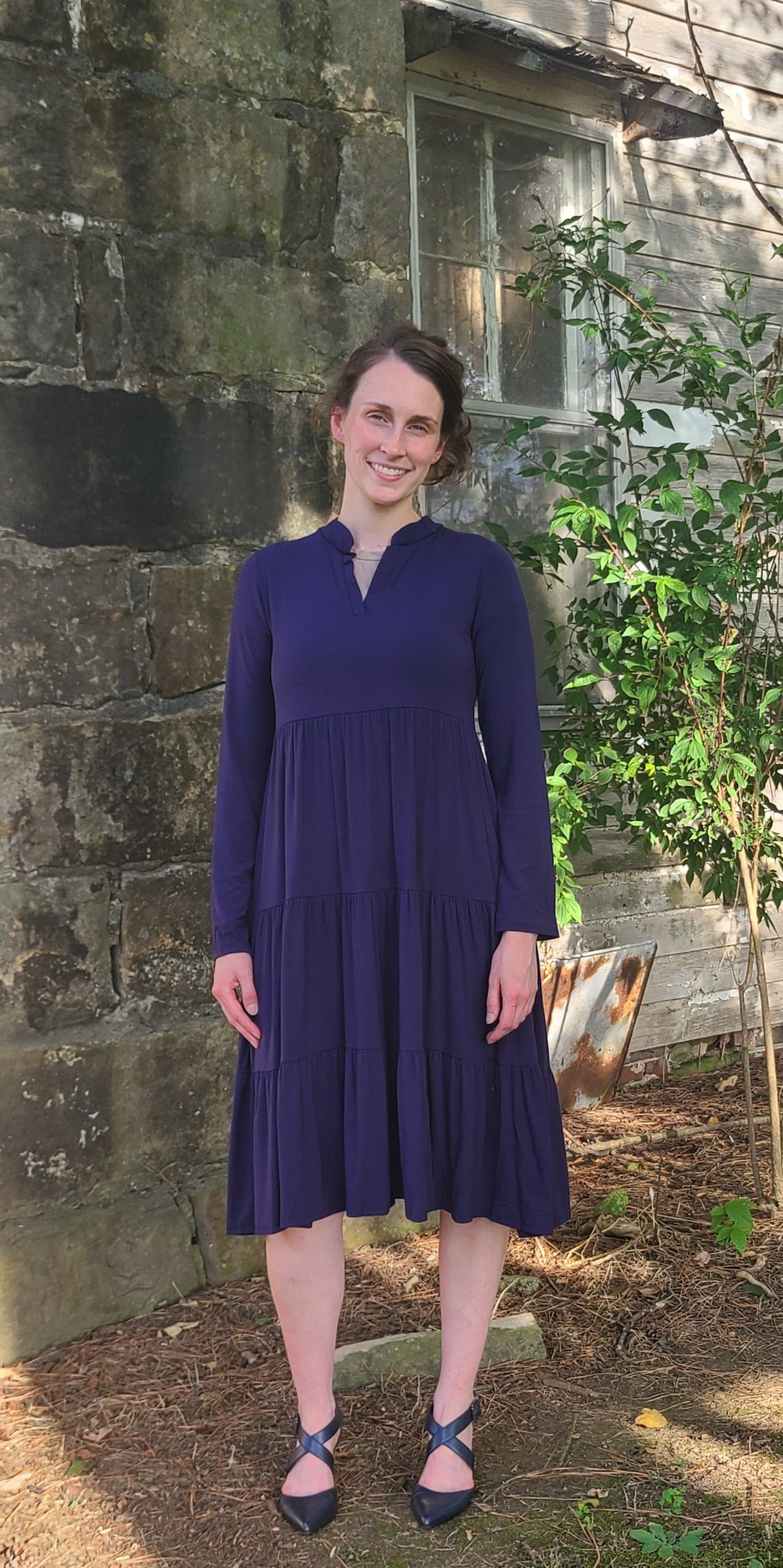ワンピース Liilu Terry Smocked Dress - Lavender 6Y Liilu Terry Smocked Dress (Lavender) | Jean + Hadley