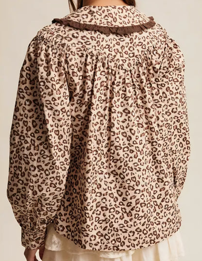 The Catherine Blouse- Leopard print