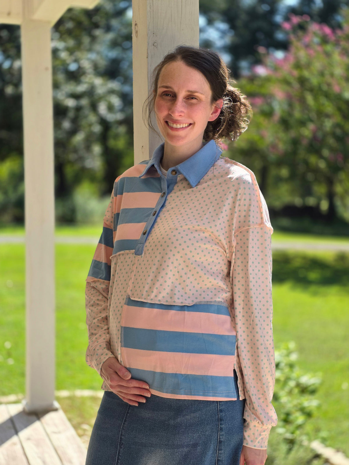 The Patchwork Pullover Blouse