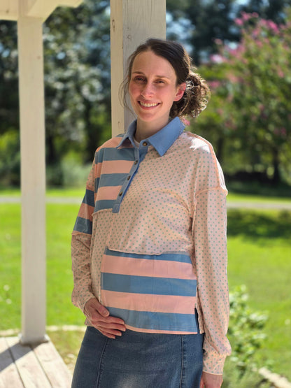The Patchwork Pullover Blouse