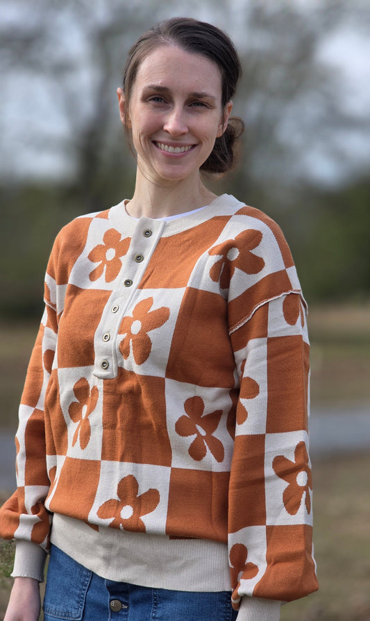 The Daisy Sweater- Cinnamon