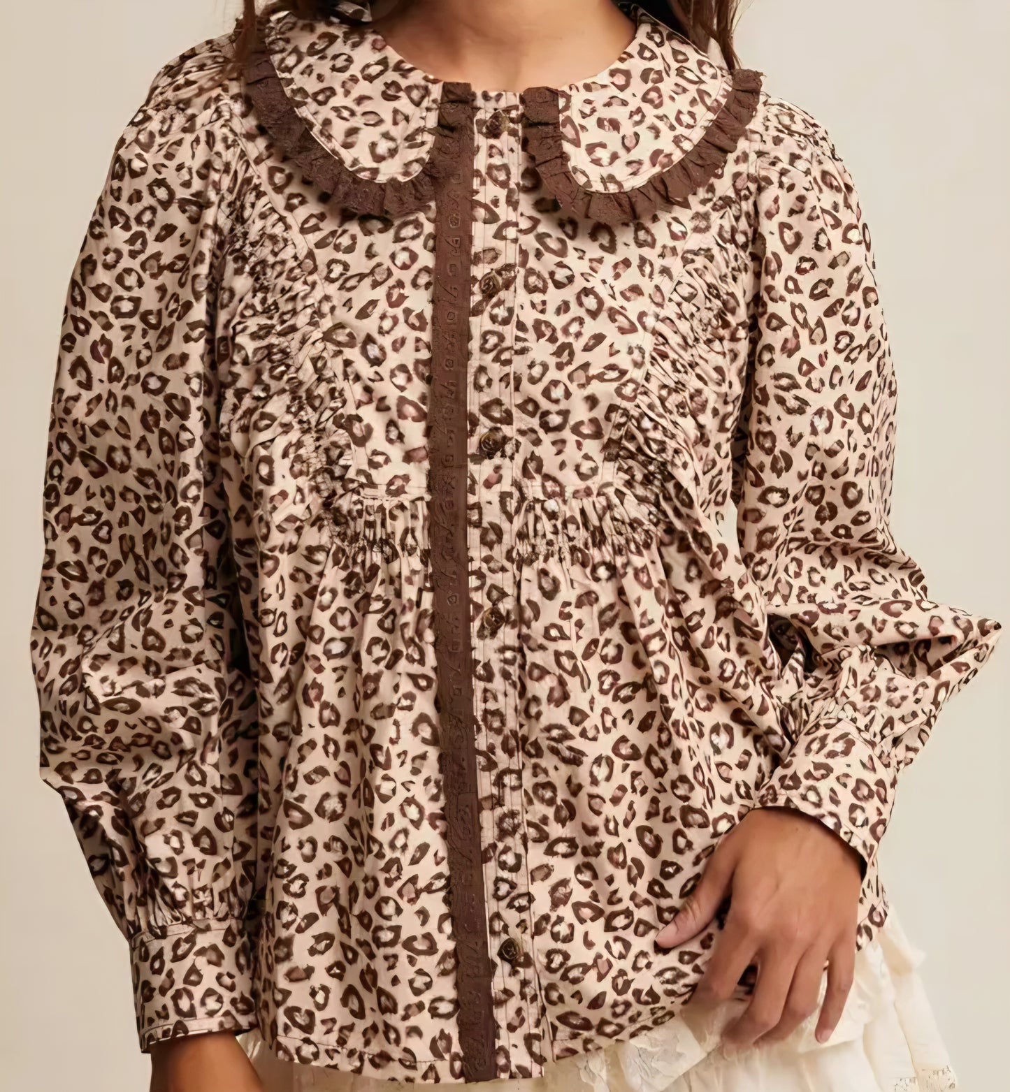 The Catherine Blouse- Leopard print